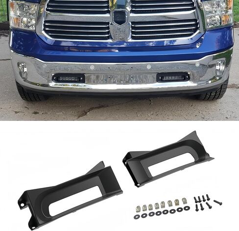 POETRYXIAO Front Driver Passenger Tow Hooks Bezel Bracket for 2013-2018 Dodge Ram 1500,Left & Right Tow Hook Bezel Set for Dodge Ram Accessories (Black) in Saudi Arabia
