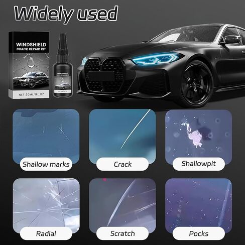 Windshield Crack Repair Kit, 2026 Upgraded Windshield Repair Kit, Quick Fix Automotive Tool for Windshields, Windows, Mirrors,All Crack Types Windshield Repair Kit(1PC) in Kuwait