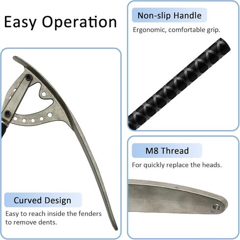 Car Fender Damage Repair Tools, Angle Adjustable, Stainless Steel Auto Car Dent Removal Fender Repair Kit with Storage Bag, M8 Thread in Saudi Arabia