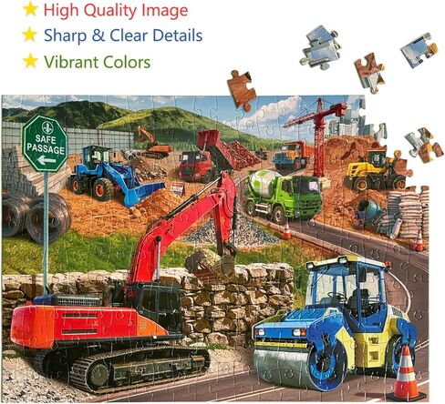 200 Piece Jigsaw Puzzle for Teens and Kids Family Happy Game Time Construction Crew in Saudi Arabia