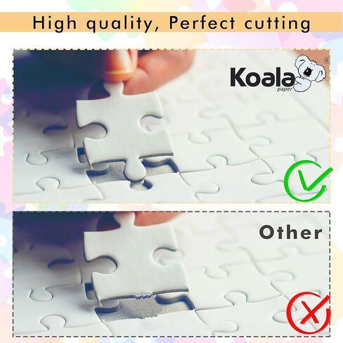 Koala Sublimation Blank Puzzle 120 Pieces of Each Set, 10 Sets Heat Transfer Printing White Puzzle for Customize Unique Puzzle Gift in Kuwait