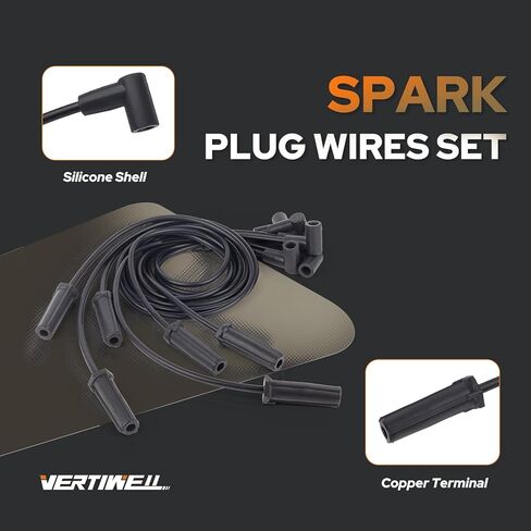 Set of 3 Ignition Coil Pack and 6 Spark Plugs and Wires Set Compatible with Chevy Chevrolet Impala Lumina Buick Regal Pontiac Grand Prix 1999-2004 3.4L 3.8L V6 Replaces DR39 356325 3951 in Saudi Arabia