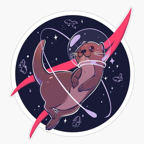 ملصق فينيل مغناطيسي من MAGNET Space Otter مقاس 5 بوصة in Kuwait