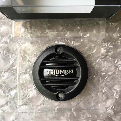Brushed Ribbed Alternator Cover Badge Emblem Compatible for Triumph Bonneville T120 Bobber Speedmaster Thruxton 1200 R Street Twin Cup Scrambler Speed Twin Scrambler 1200 XC XE ACG A9610261 Black in Saudi Arabia