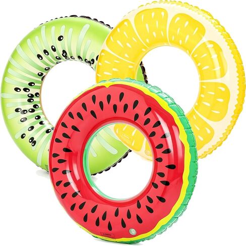 3 PCS Luau Pool Floats Hawaiian Swimming Rings - Inflatable Tubes Pool Float for Adult, Inflatable Pool Float Tube, Adult Swim Ring for Swimming Pool Party Decorations in Saudi Arabia