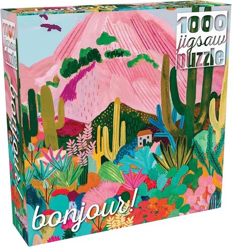 Buffalo Games Cactus Mountain AZ 1000 Piece Jigsaw Puzzle - 26.75 x 19.75 in, Multicolor - Full-Color Poster - 1000 Piece Puzzle for Adults - Relaxing Solo Activity in Kuwait