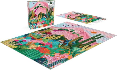 Buffalo Games Cactus Mountain AZ 1000 Piece Jigsaw Puzzle - 26.75 x 19.75 in, Multicolor - Full-Color Poster - 1000 Piece Puzzle for Adults - Relaxing Solo Activity in Kuwait