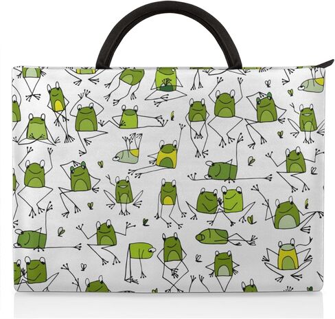 Cartoon Frogs Laptop Sleeve Case 15 15.6 16 Inch Laptop Bag with Handle & Pockets Durable Notebook Computer Carrying Case for Men Women Multi-Color & Size Choices in Saudi Arabia