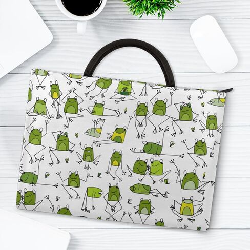 Cartoon Frogs Laptop Sleeve Case 15 15.6 16 Inch Laptop Bag with Handle & Pockets Durable Notebook Computer Carrying Case for Men Women Multi-Color & Size Choices in Saudi Arabia