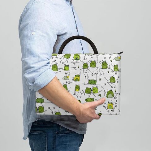 Cartoon Frogs Laptop Sleeve Case 15 15.6 16 Inch Laptop Bag with Handle & Pockets Durable Notebook Computer Carrying Case for Men Women Multi-Color & Size Choices in Saudi Arabia