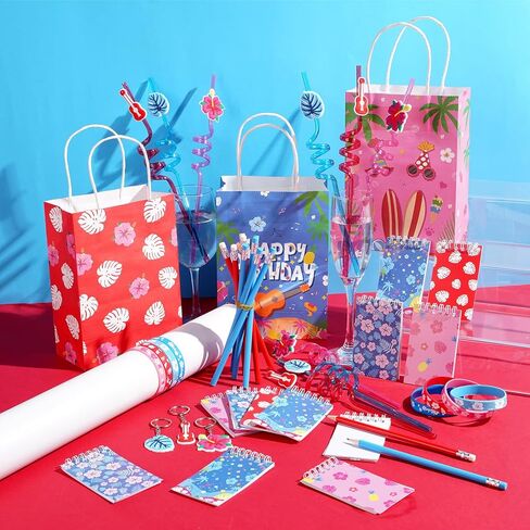 Vanblue 72 Pcs Cartoon Hawaiian Party Favors Set Gift Pink and Blue Tropical Birthday Decorations for Kids Pool Beach,Classroom Rewards Prizes, Goodie Bag Pinata Stuffer in Saudi Arabia