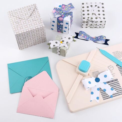 BAOFALI 3-in-1 Punch Board for Envelopes Gift Boxes Bows with Indentation Pen for Creating Custom Envelopes, Bows, and Gift Boxes Birthday Party of Different Sizes. Card Making and DIY Projects in Kuwait