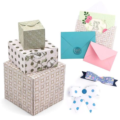 BAOFALI 3-in-1 Punch Board for Envelopes Gift Boxes Bows with Indentation Pen for Creating Custom Envelopes, Bows, and Gift Boxes Birthday Party of Different Sizes. Card Making and DIY Projects in Kuwait