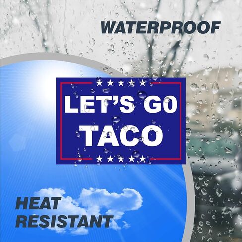 مغناطيس سيارة Let's Go Taco - مغناطيس ممتص الصدمات من الفينيل العاكس مقاس 4 × 6 بوصة، هذا عبارة عن شاحنة سيارة أو ثلاجة مضحكة ومقاومة للماء in Kuwait
