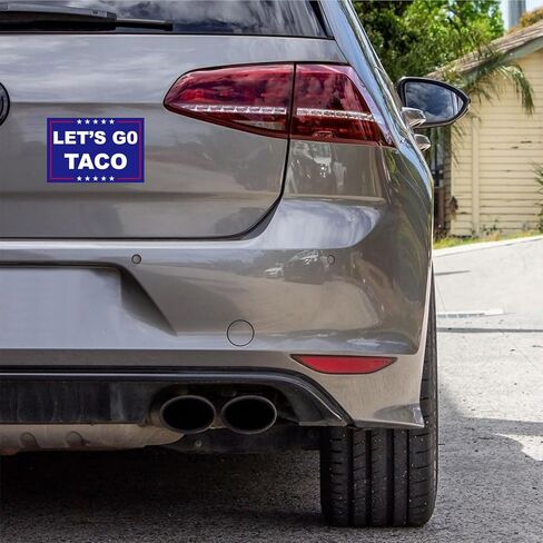 مغناطيس سيارة Let's Go Taco - مغناطيس ممتص الصدمات من الفينيل العاكس مقاس 4 × 6 بوصة، هذا عبارة عن شاحنة سيارة أو ثلاجة مضحكة ومقاومة للماء in Kuwait