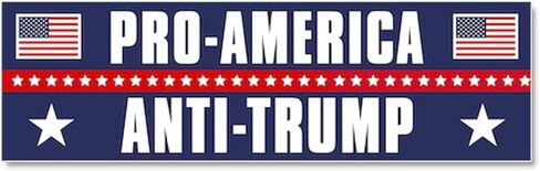 CafePress Pro America Anti Trump Car Magnet 10 X 3 10 x 3 "، مغناطيس ممتص للصدمات in Kuwait