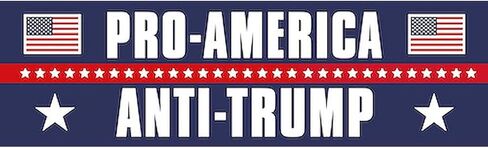 CafePress Pro America Anti Trump Car Magnet 10 X 3 10 x 3 "، مغناطيس ممتص للصدمات in Kuwait
