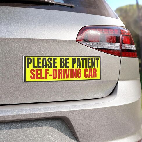 Copy of Please Be Patient Self-Driving Car Magnet | Magnetic Car Sign in Kuwait