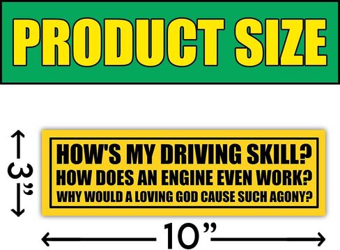 [10"x3"] How Am I Driving How Does An Engine Work Bumper Magnet Hows My Driving Stickers Funny Mechanic Stickers Christian Car Magnet Jesus Sticker Decorations for Car Truck Toolbox Accessories in Saudi Arabia