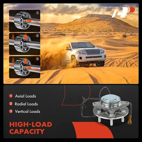 محمل العجلة الأمامية الممتازة ومجموعة المحور مع ABS و6 عروات متوافقة مع Ford Ford F-150 2021-2024، Expedition 2022-2024 وLincoln Navigator 2022، RWD in Kuwait
