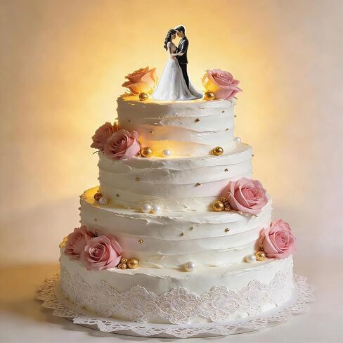 Wedding Bride and Groom Cake Topper, 2D Vintage Acrylic Wedding Cake Topper Couple Figurine Wedding Cake Decorations for Engagement Marriage Anniversary in Saudi Arabia