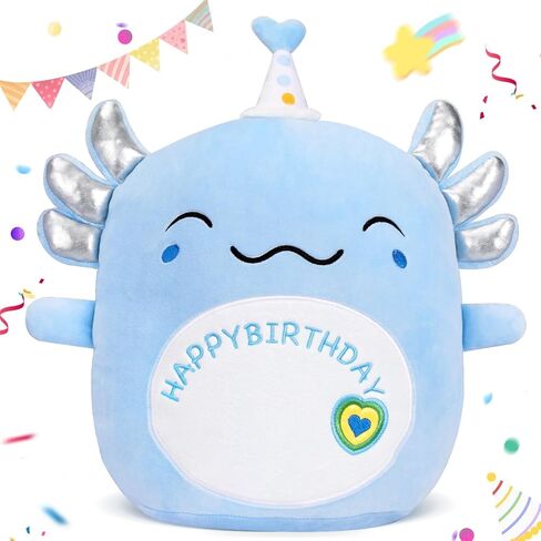 Capybara Birthday Plush 14in Stuffed Animal Pillow Cute Happy Birthday Capybara Gifts for Kids Boys Girls (Birhtday Capybara Plush Pillow) in Saudi Arabia