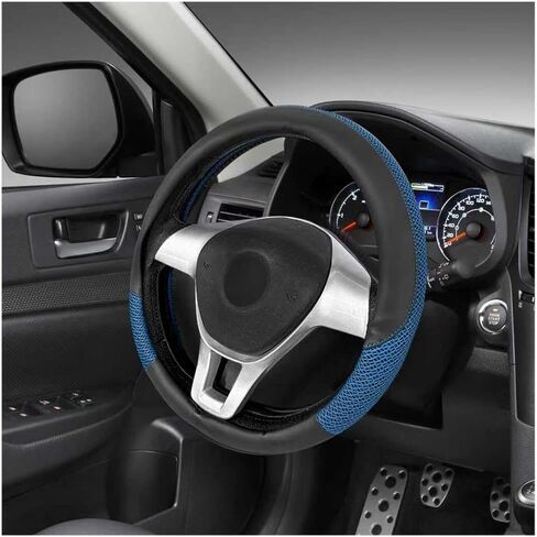 Sun Walker Steering Wheel Cover, 15 inch Breathable Steering Wheel Protector with Anti-Slip Lining, Comfortable Wheel Wrap Cover for Most Vehicles, Universal Car Accessories (Red) in Kuwait