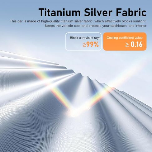 Car Front Windshield Sun Shade, Reflective Sun Blocking Shield, Heat Insulation Sunshade with Anti-theft Flaps, Outdoor Foldable Cover for Most Cars SUVs Trucks (Silver) in Saudi Arabia