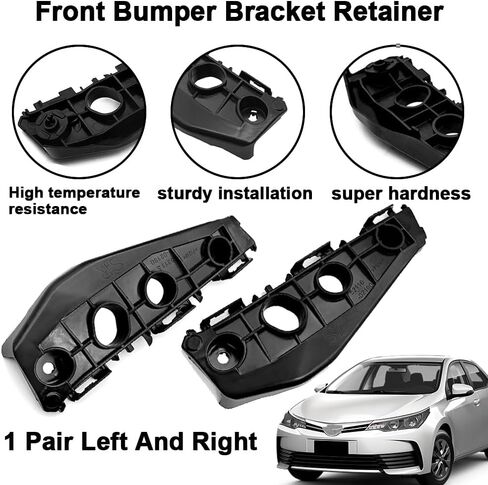Pack of 2 Front Left Driver and Right Passenger Side Bumper Support Bracket Accessories for Toyota Corolla 2011 2012 2013 Replaces 52116-02170 52115-02170 TO1042114 TO1043114 in Saudi Arabia