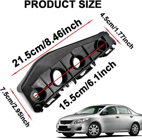 Pack of 2 Front Left Driver and Right Passenger Side Bumper Support Bracket Accessories for Toyota Corolla 2011 2012 2013 Replaces 52116-02170 52115-02170 TO1042114 TO1043114 in Saudi Arabia