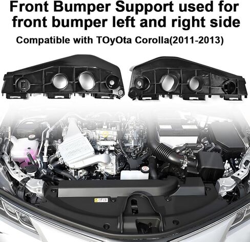 Pack of 2 Front Left Driver and Right Passenger Side Bumper Support Bracket Accessories for Toyota Corolla 2011 2012 2013 Replaces 52116-02170 52115-02170 TO1042114 TO1043114 in Saudi Arabia