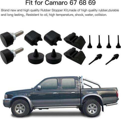 Rubber Stopper Bumper Asst Kit + Hood Adjusters Replacement for Chevrolet Camaro 1967 1968 1969 in Kuwait
