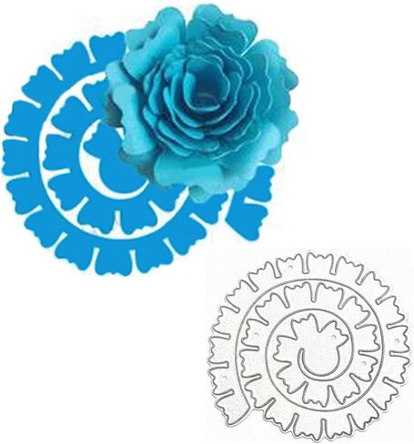 3D Spiral Flower Metal Die Cuts,3D Rose Flower Garland Wedding Cutting Dies Cut Stencils for DIY Scrapbooking Photo Decorative Embossing Paper Dies for Scrapbooking Card Making in Kuwait