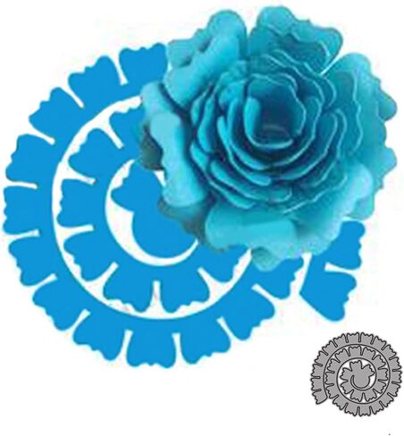 3D Spiral Flower Metal Die Cuts,3D Rose Flower Garland Wedding Cutting Dies Cut Stencils for DIY Scrapbooking Photo Decorative Embossing Paper Dies for Scrapbooking Card Making in Kuwait