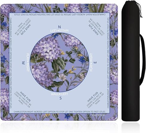 excovip Blue Mahjong Mat for Table, 32.5" x 32.5" Non-Slip Noise Reduction Mahjong Mat for Gifts, Mahjong, Poker, Board Games, Dominoe 1074 in Saudi Arabia
