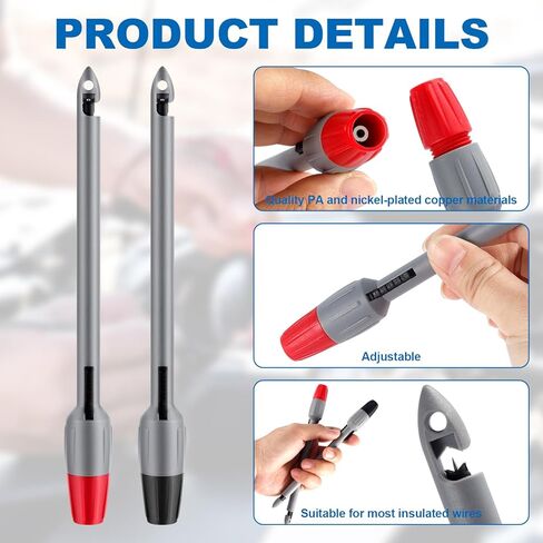 2pcs Wire Piercing Probes, 7.48x0.79in Insulation Piercing Clip Wire Piercing Tool Piercing Probes for TP81 Multimeter Voltage Voltmeter Thermometer Testing(0.08in) in Kuwait