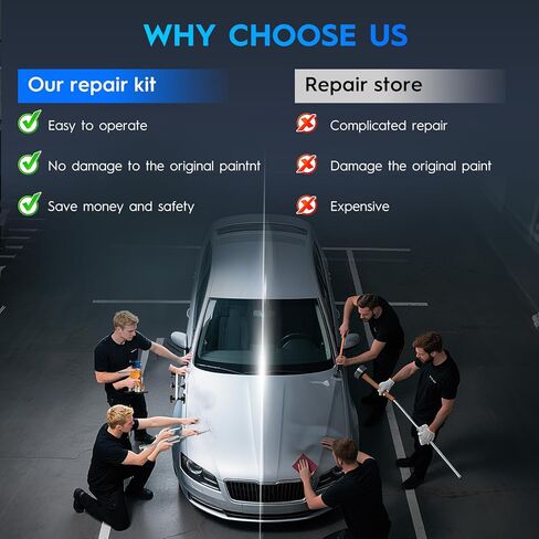 Car Dent Puller Kit, 120 PCS Paintless Car Dent Repair Kit with Lifter, Slide Hammer & Suction Cup, Dent Puller Kit Auto Body Dent Remove Tool for Auto Body Dents, Hail Damage, Door Dings in Saudi Arabia
