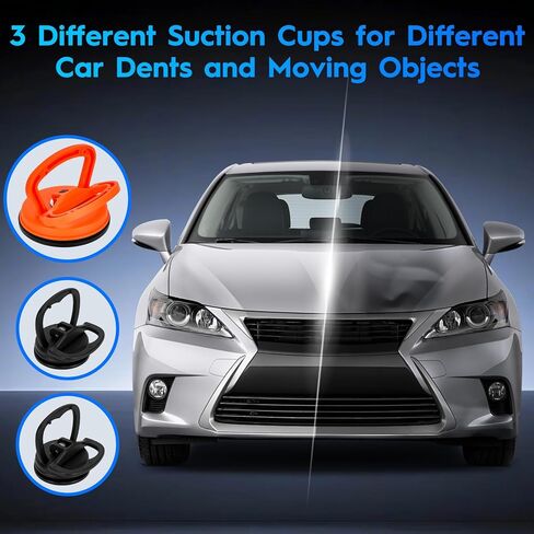 Car Dent Puller Kit, 120 PCS Paintless Car Dent Repair Kit with Lifter, Slide Hammer & Suction Cup, Dent Puller Kit Auto Body Dent Remove Tool for Auto Body Dents, Hail Damage, Door Dings in Saudi Arabia