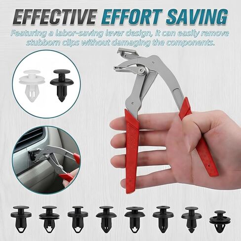 Auto Fastener Clip Removal Pliers, Car Clip Pliers & Trim Removal Tool, Spring-Loaded Fastener Rivet Remover for Auto Door Panels, Removing Automotive Fasteners Clips Without Damage in Saudi Arabia