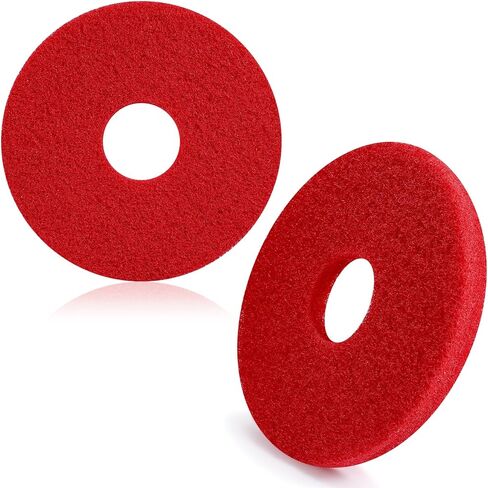 Polish Orbiter Pad 437.055 Compatible with Oreck ORB550MC Floor Machine, 12" Floor Buffer Pads for Hardwood Tile Vinyl and Sealed Concrete Surfaces Cleaning and Polishing - 2 pack, Red in Saudi Arabia