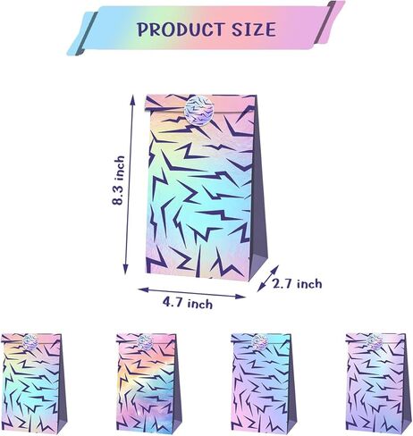 JU XIN Purple Demon Party Gift Bags, Purple Demon Theme Party Bags with Stickers, Kids' Birthday Party Favor Bag in Kuwait