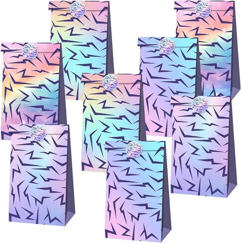 JU XIN Purple Demon Party Gift Bags, Purple Demon Theme Party Bags with Stickers, Kids' Birthday Party Favor Bag in Kuwait