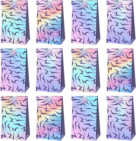 JU XIN Purple Demon Party Gift Bags, Purple Demon Theme Party Bags with Stickers, Kids' Birthday Party Favor Bag in Kuwait