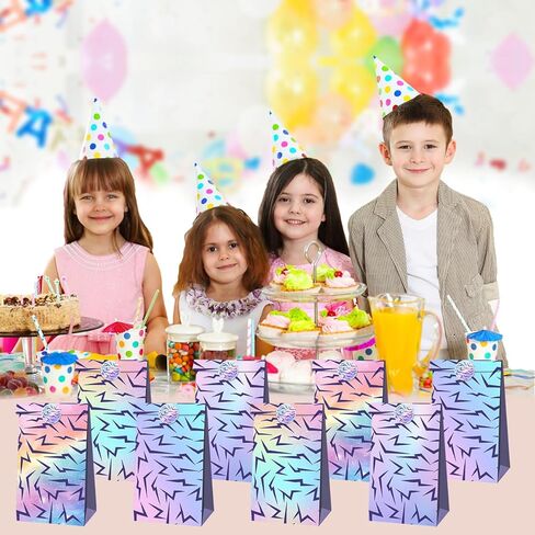 JU XIN Purple Demon Party Gift Bags, Purple Demon Theme Party Bags with Stickers, Kids' Birthday Party Favor Bag in Kuwait