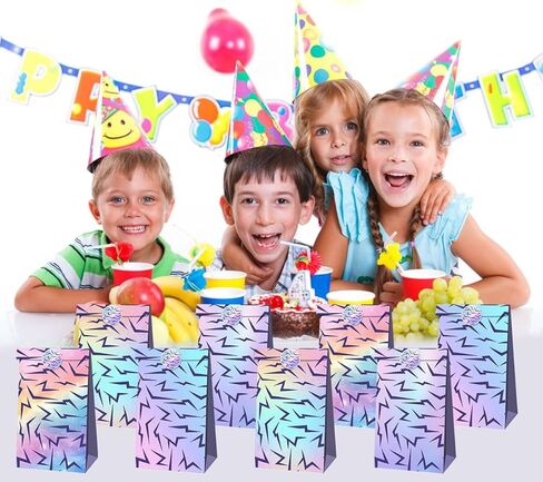 JU XIN Purple Demon Party Gift Bags, Purple Demon Theme Party Bags with Stickers, Kids' Birthday Party Favor Bag in Kuwait