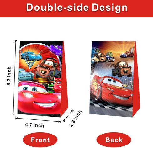 ARHAVI 12Pcs Cars Party Gift Bags Goodie Bags for Kids Birthday Decorations Party Supplies in Kuwait