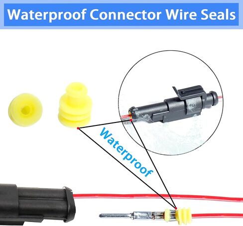 Weather Pack Connectors Pin Wire Seals Metric Pack Seals Cavity Plugs Seals Kit 1/1.5/1.8/2.2/2.3/2.5/2.8/3.5mm Rubber Automotive Electrical Wire in Saudi Arabia