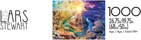 Buffalo Games Lars Stewart Horseshoe Bend Night & Day Series 1000 Piece Jigsaw Puzzle - Multicolor, 26.75 x 19.75 in, Ages 14+ - Bonus Poster - High Resolution Artwork - Puzzles for Adults 1000 Pieces in Kuwait