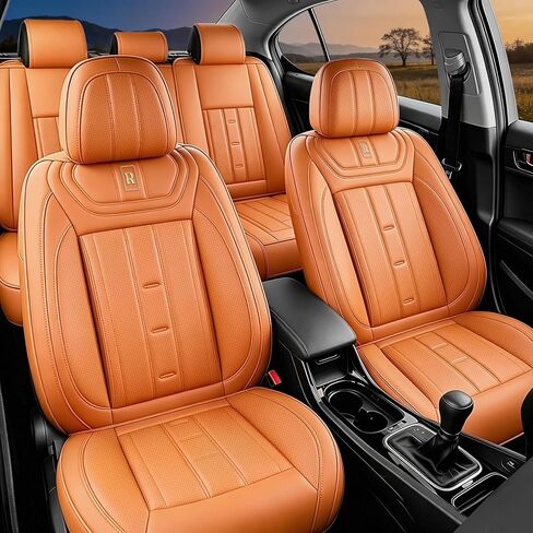 أغطية مقاعد Prius متوافقة مع أغطية مقاعد السيارة الجلدية الفاخرة Toyota Prius 2005-2026، مقاومة للماء، مقاومة للاهتراء، واقي مقعد متوافق مع الوسادة الهوائية (5 مقاعد، رمادي) in Kuwait