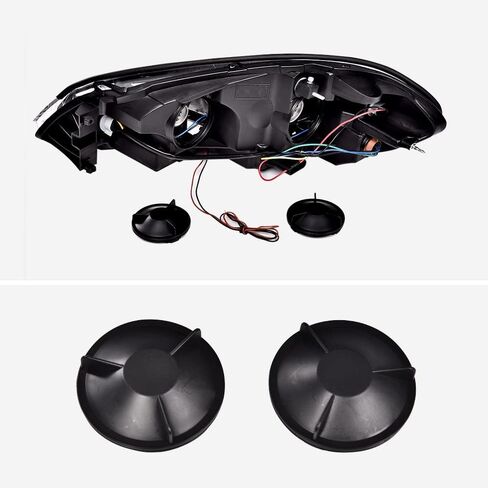 مصباح أمامي PIT66 LED، متوافق مع Chevy Impala 2006-2013/ Fit Impala Limited 2014-2016/ Fit Monte Carlo 2006-2007 ملحقات مجموعة المصابيح الأمامية DRL عدسات دخانية غطاء أسود عاكس شفاف in Kuwait